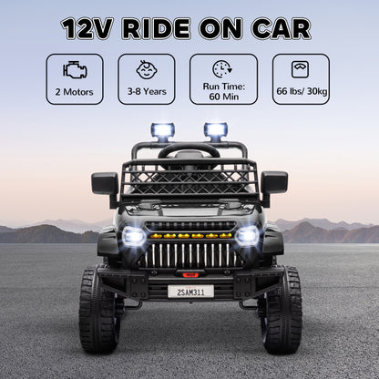 Electric 12V Ride-On Truck for Kids with Remote Control