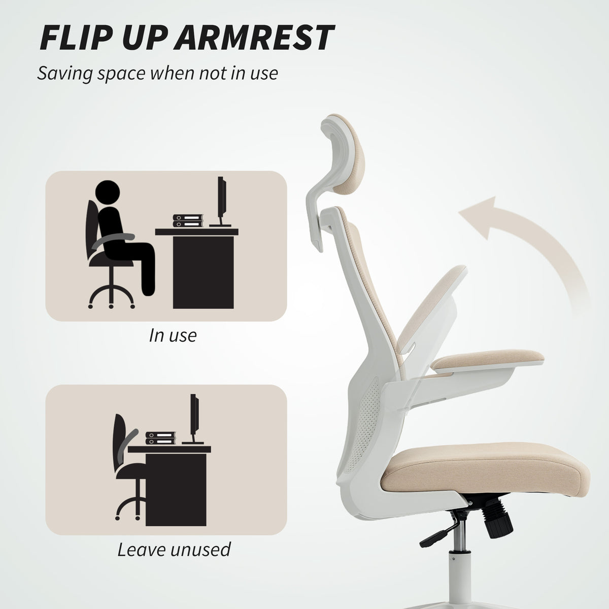 Ergonomic office chair with adjustable lumbar support