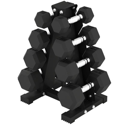 Juego de mancuernas hexagonales con soporte 45 kg