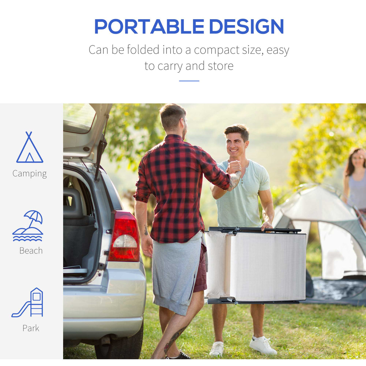 Tumbona plegable ajustable de acero — 7 posiciones