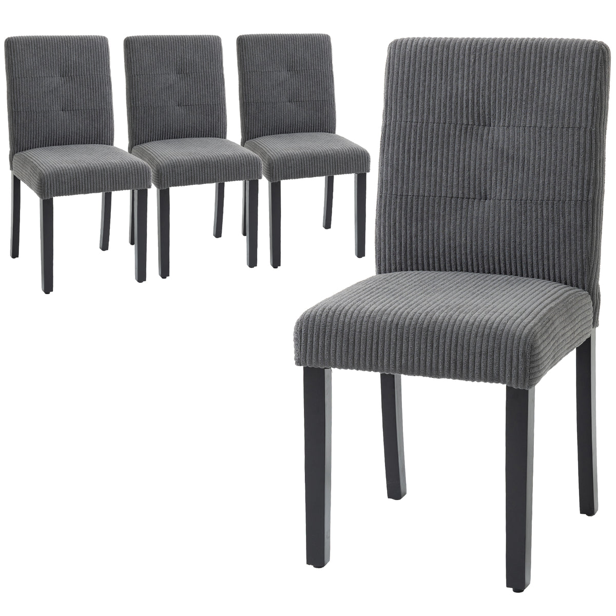 Juego de 4 sillas de comedor tapizadas