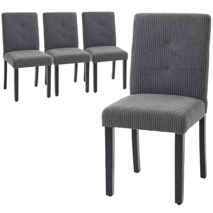 Juego de 4 sillas de comedor tapizadas