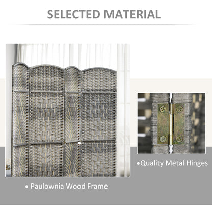 3-Panel Folding Room Divider Pine Wood Frame