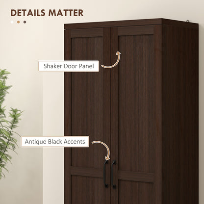 Kitchen Storage Cabinet 5-Tier Adjustable Shelves