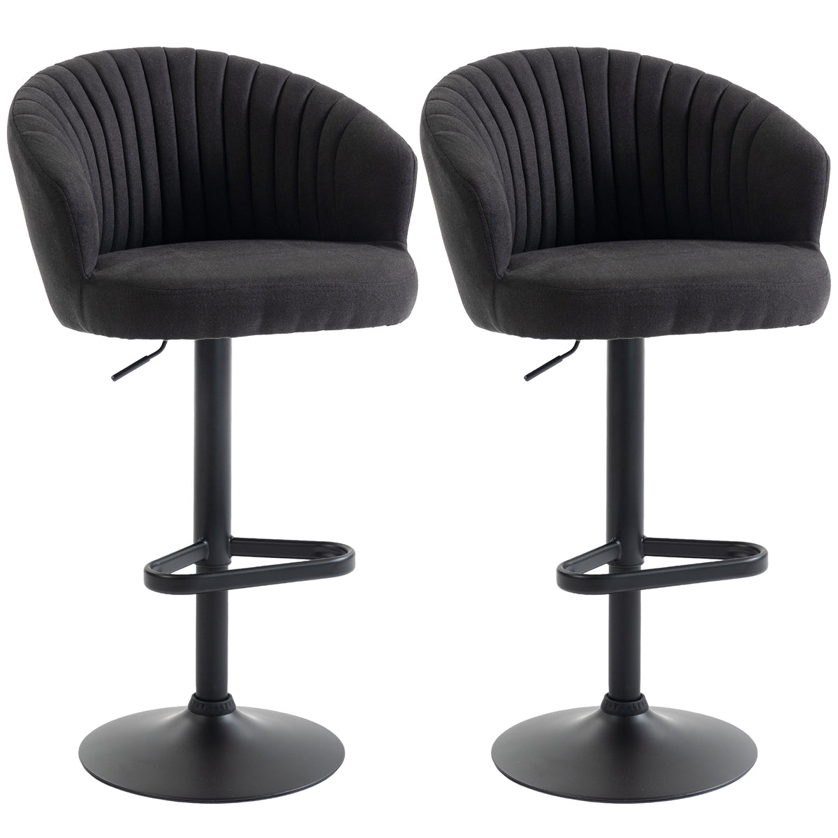 Juego de 2 taburetes de bar giratorios ajustables