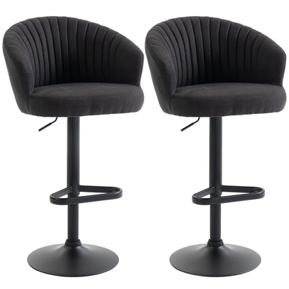 Juego de 2 taburetes de bar giratorios ajustables