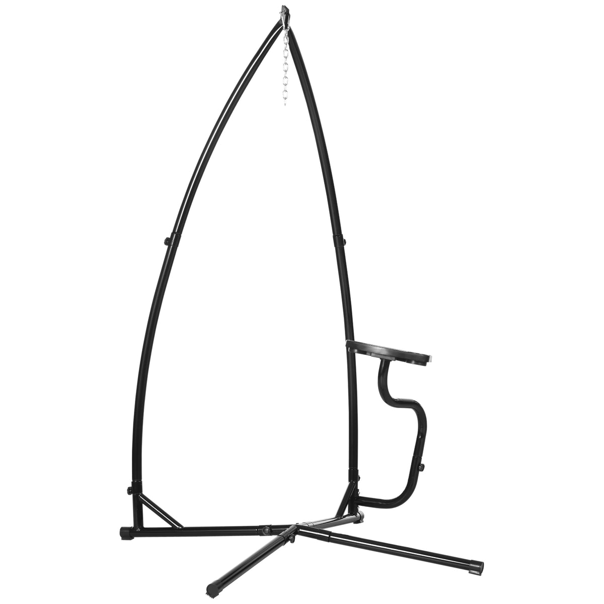 Metal C-Stand for Hanging Hammock Chair with Tray