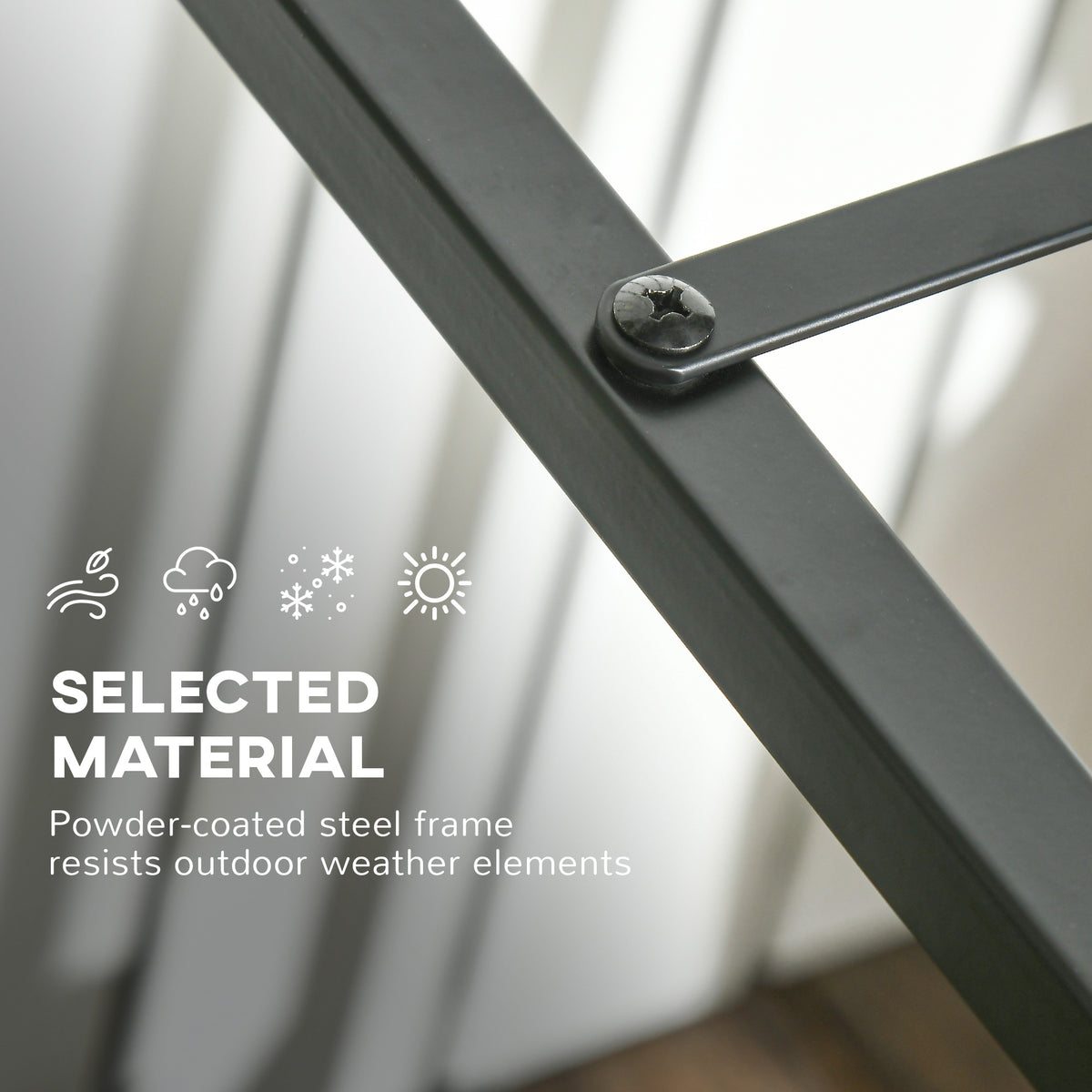 Steel Firewood Storage Rack 39 x 35 x 76 cm