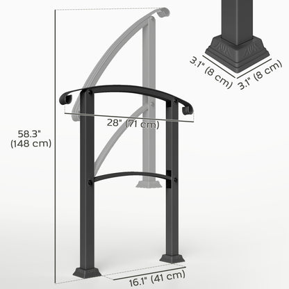 Rampa de escalera ajustable de 1 a 3 peldaños de acero