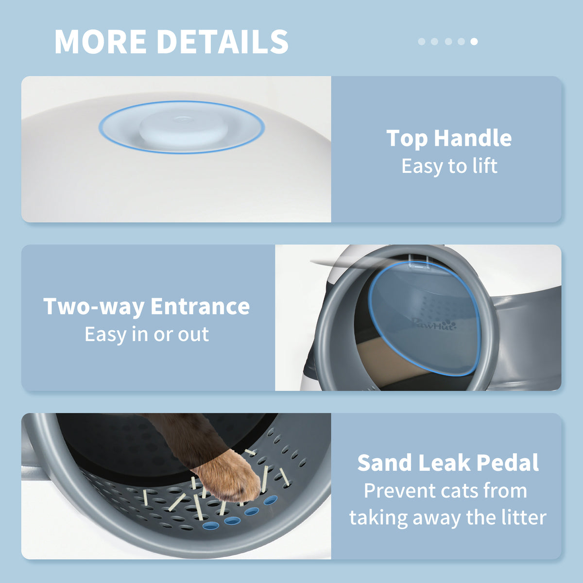 Foldable covered cat litter box