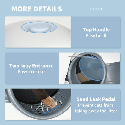 Foldable covered cat litter box