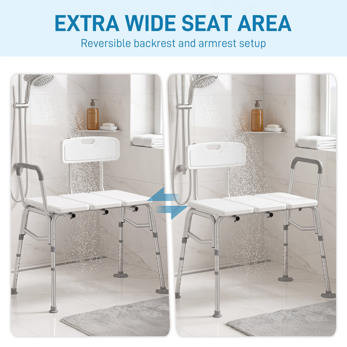 Tub Transfer Bench with Back and Arms