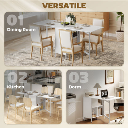 Folding drop leaf dining table