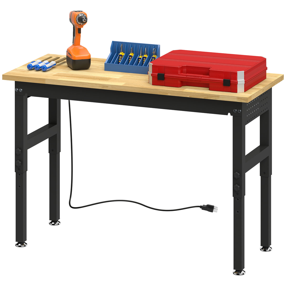 Heavy-Duty Adjustable Workbench 60 in — 2000 lbs Capacity