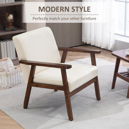 Sillón auxiliar acolchado con reposabrazos de madera