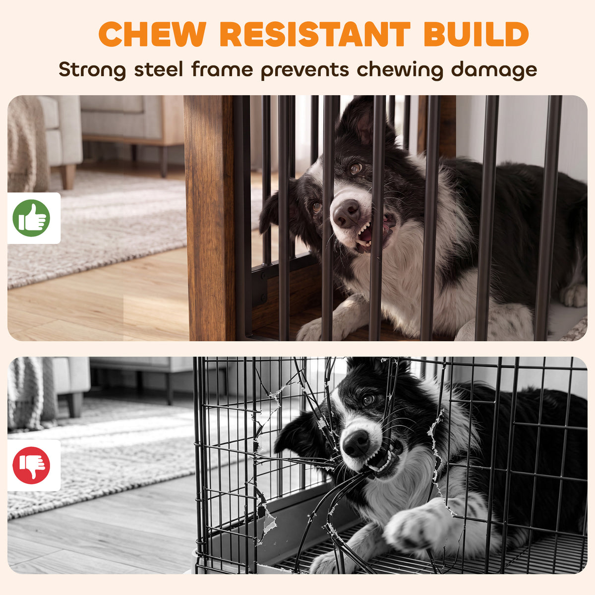 Dog Crate Furniture Sliding Barn Door 100 cm