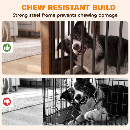 Dog Crate Furniture Sliding Barn Door 100 cm