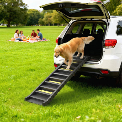 Rampa plegable para perros con peldaños antideslizantes