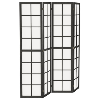 Biombo plegable de 4 paneles de madera de pino