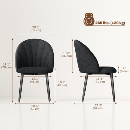 Dining chairs upholstered set of 4