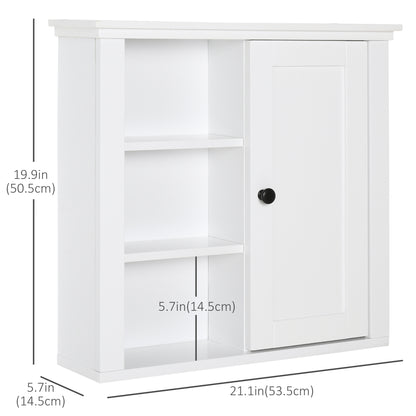 Armario de pared para baño con estantes