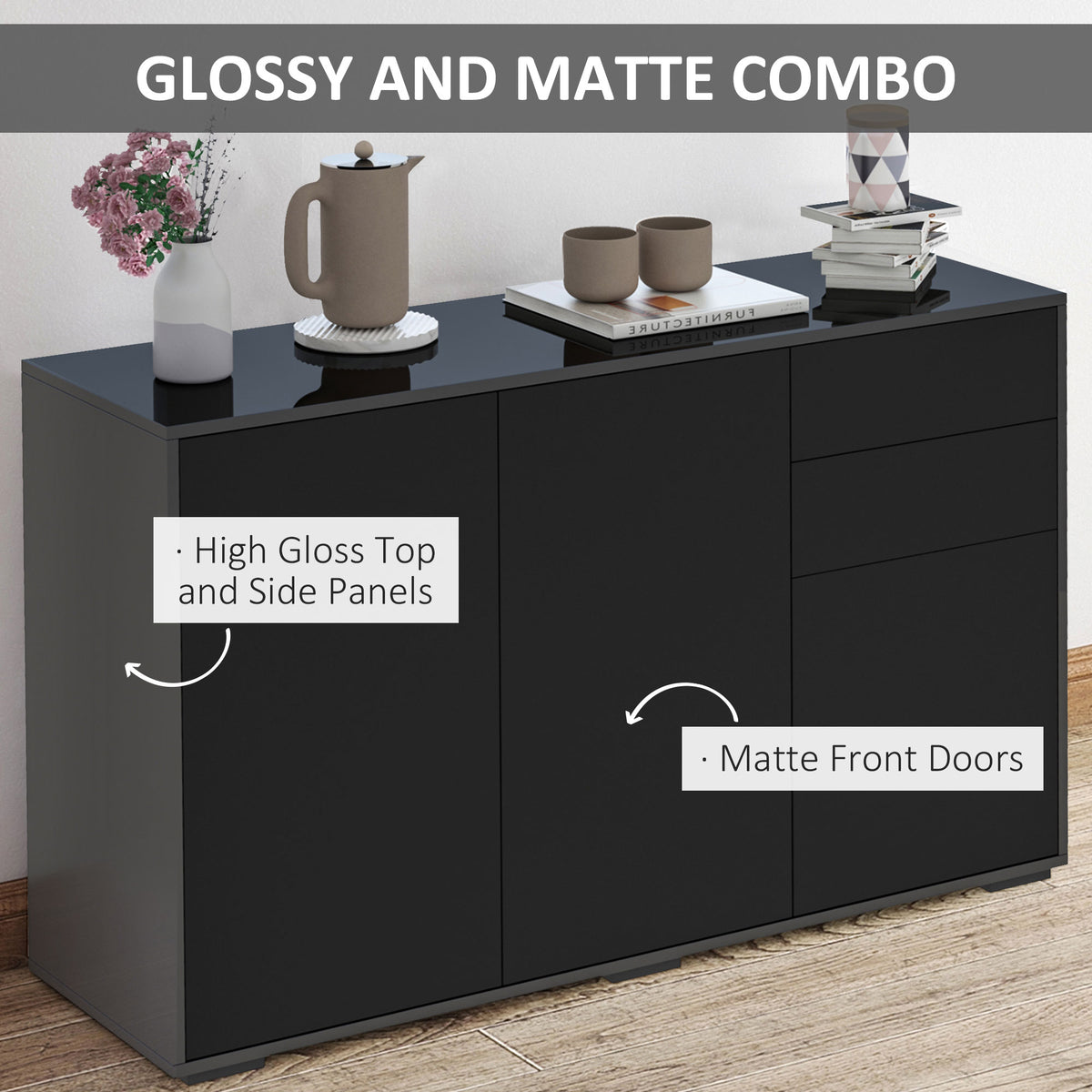 Modern kitchen sideboard storage cabinet