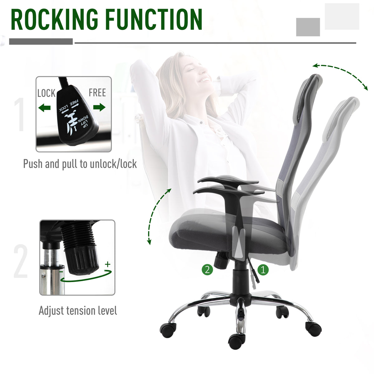 Ergonomic High Back Mesh Office Chair with Headrest