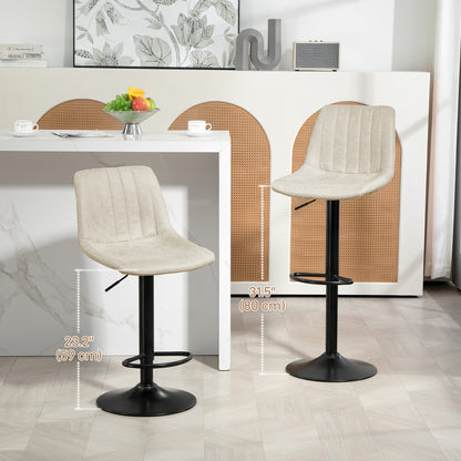Counter Height Bar Stools Adjustable Swivel Set of 2