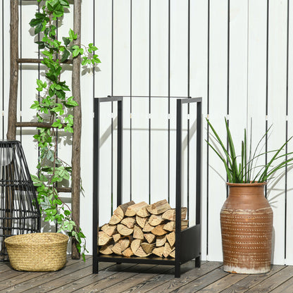Steel Firewood Storage Rack 39 x 35 x 76 cm