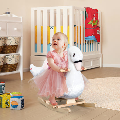 Caballo mecedor sonoro de cisne para bebé