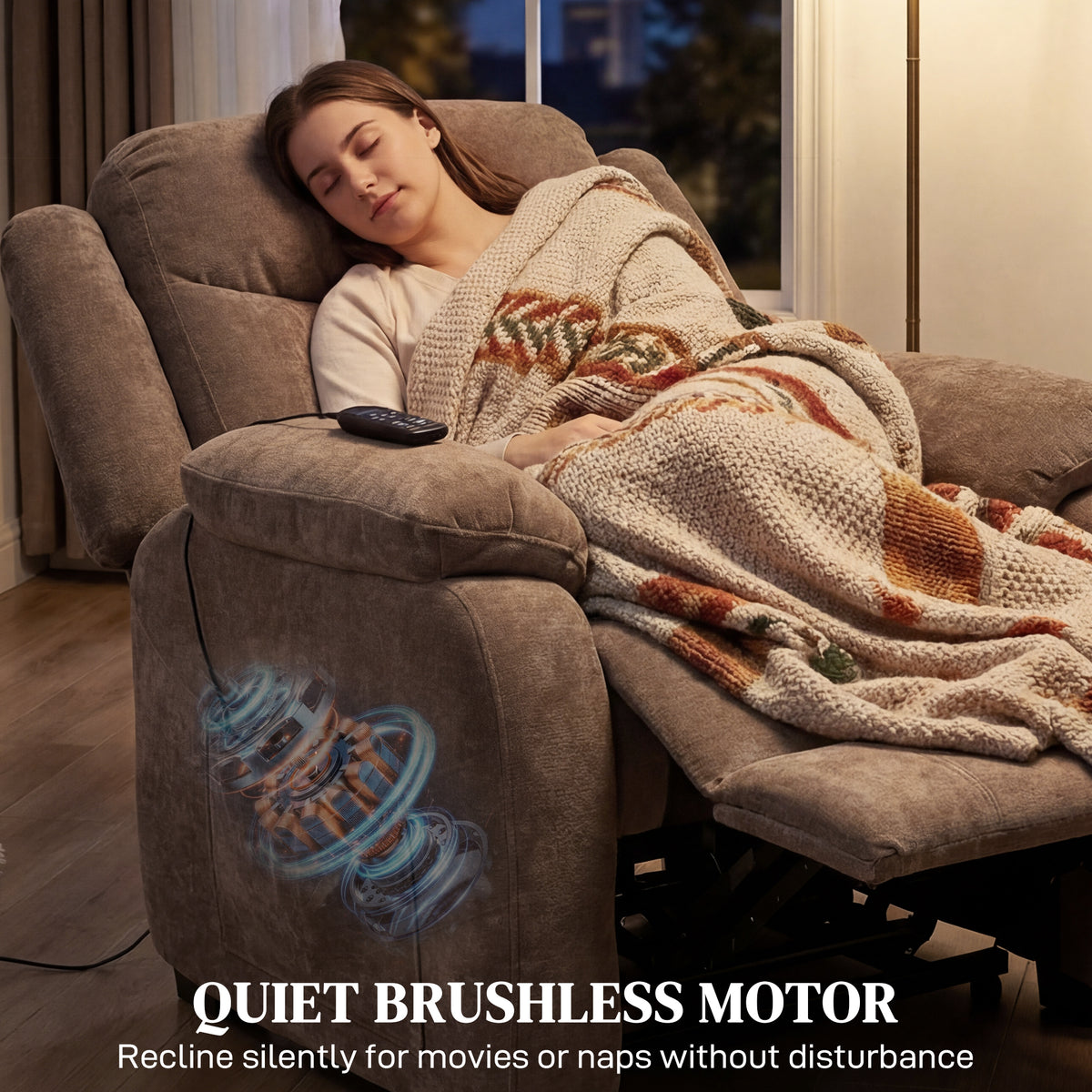 Power Massage Recliner Chair 150° Brushless Motor