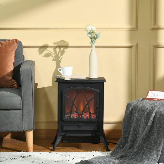 Freestanding Electric Fireplace Stove with LED Flame Effect 1500W