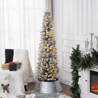 Artificial prelit pencil Christmas tree