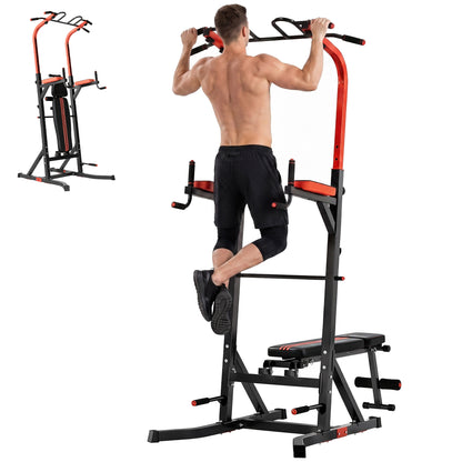 Estación de musculación multifunción con banco de extensiones
