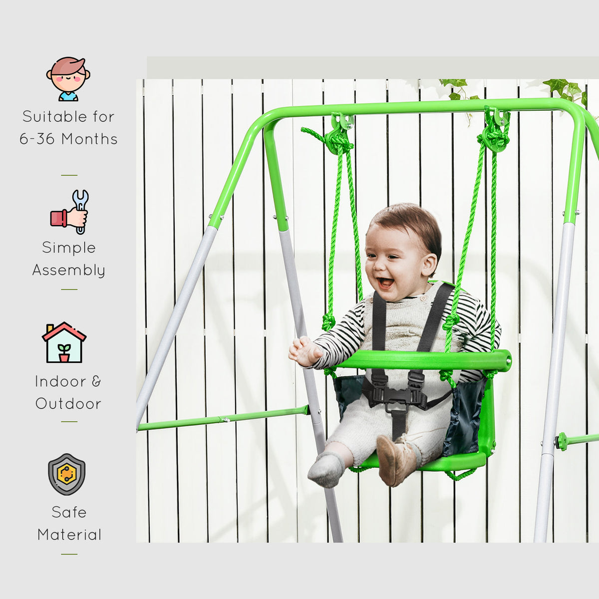 Columpio para bebés y niños pequeños de exterior