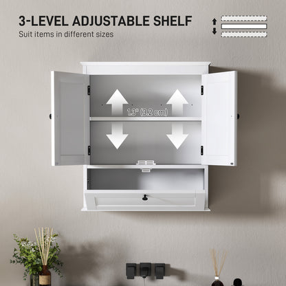 Armario de pared para baño con estante ajustable
