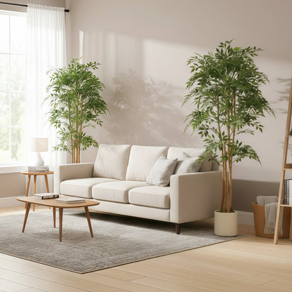 Artificial banyan tree realistic foliage — Set of 2