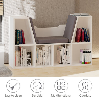 Librería de 6 cubos con cojín de lectura