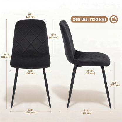 Upholstered dining chairs set of 4