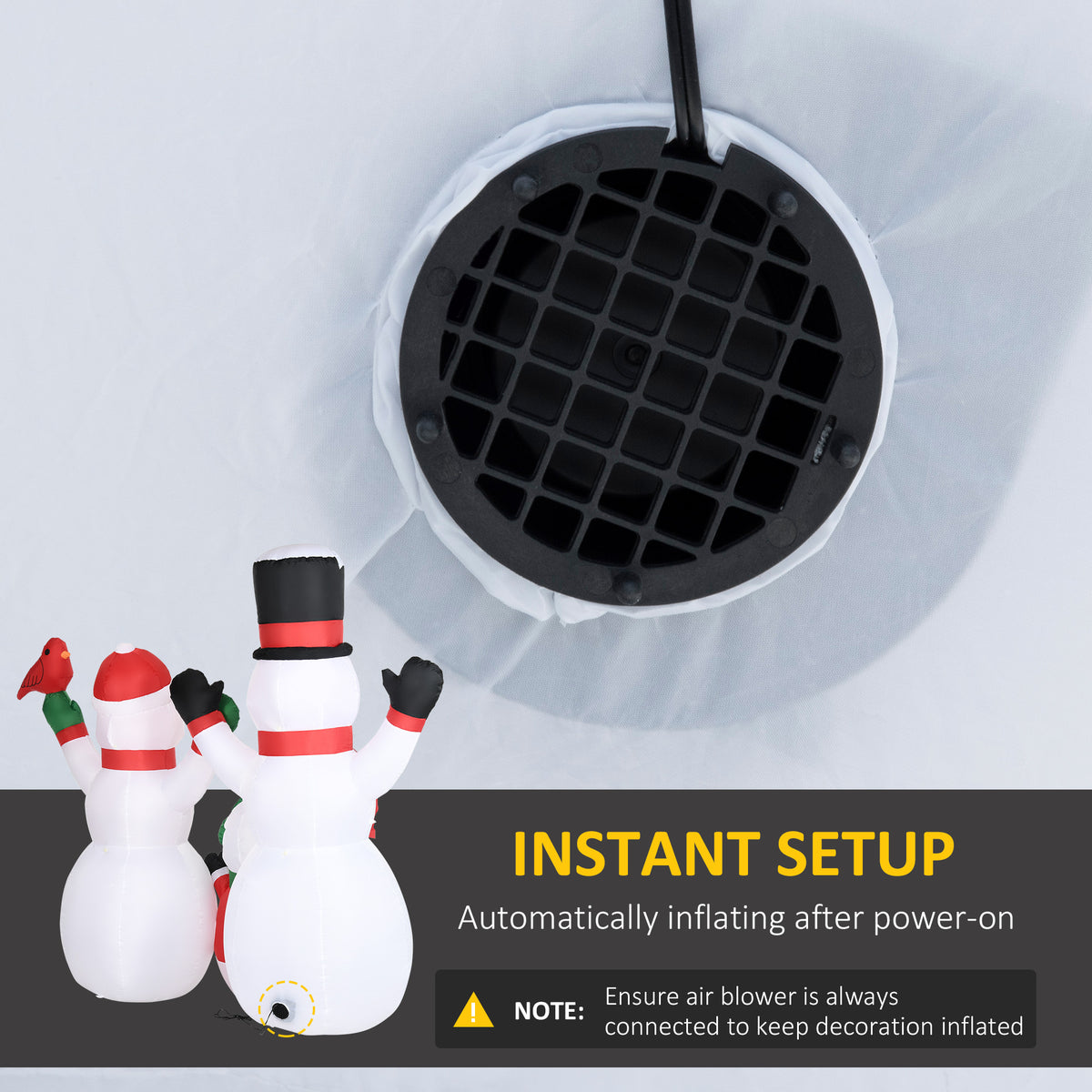 Christmas Inflatable Snowman Lighted Yard Decoration
