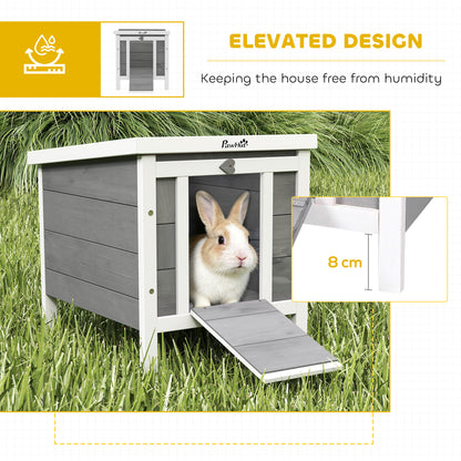 Rabbit Hutch Waterproof Hinged Roof — natural