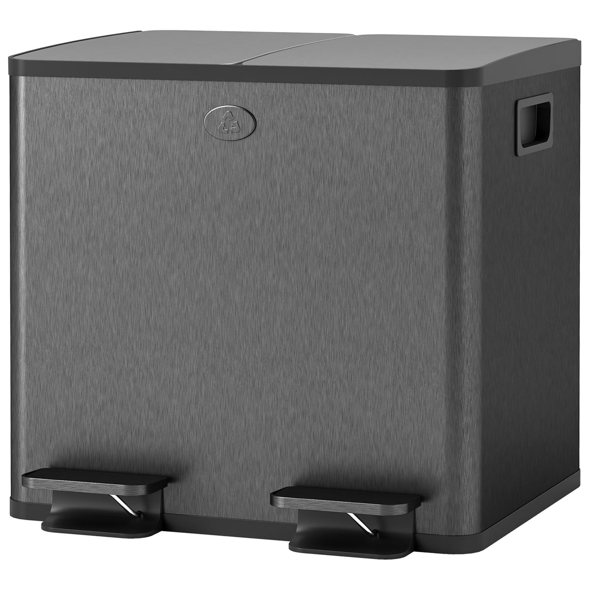 Papelera doble de pedal y cierre suave 30 L