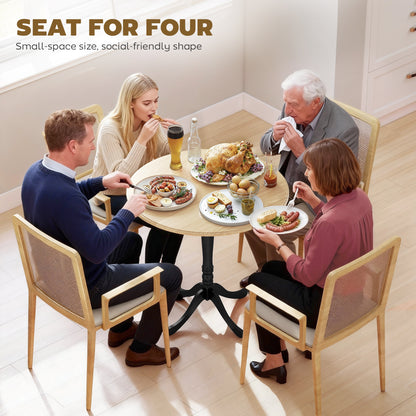Mesa de comedor redonda con pedestal de 80 cm