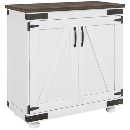 Kitchen Buffet Sideboard with Barn Door
