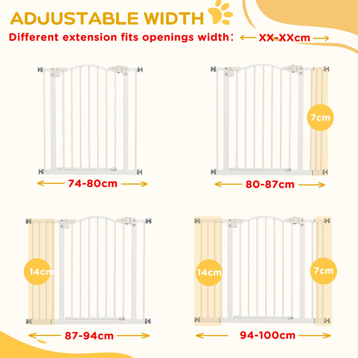 Extra Tall Safety Gate with Auto-Close Door