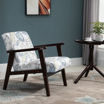 Accent Chair Mid-Century Modern Retro Fabric with Armrests