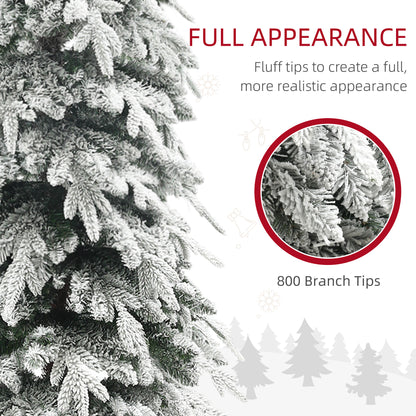 Pino de Navidad artificial estilizado nevado 1,8 m