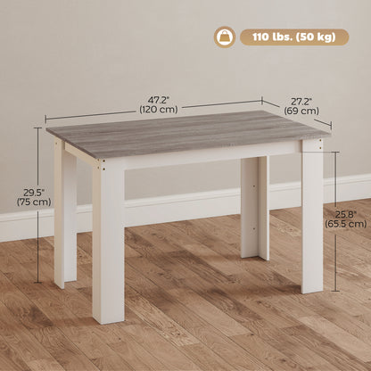 Dining Table 47 inch Engineered Wood 4-6 People