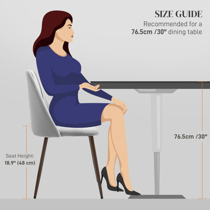 Juego de 6 sillas de comedor de terciopelo