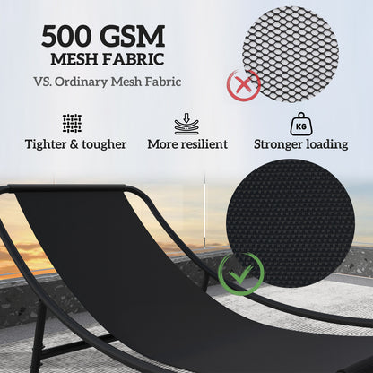 Outdoor Rocking Chair Breathable Mesh Steel Frame